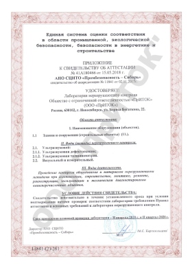 Cвидетельство об аттестации ЛНК